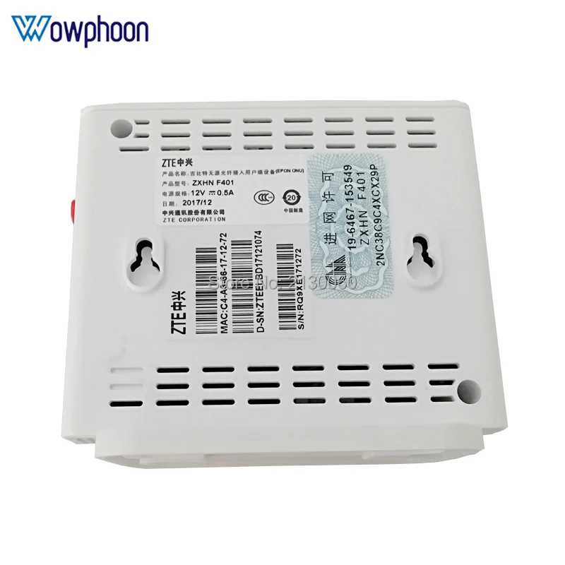 ZTE ZXA10 F401 EPON ONU ONT 1LAN + 1 порт в горшке с портом Ethernet 1GE одинаковая функция F601 F643 -