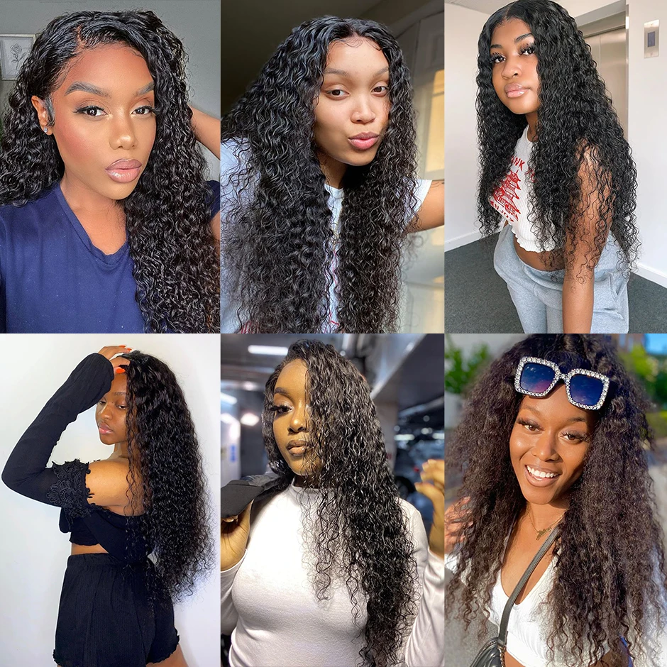 

ABBY Water Wave Wigs Lace Front Human Hair Wigs Preplucked Natural Hairline 150% Density Indian 13x4/13x6 Lace Frontal Wigs