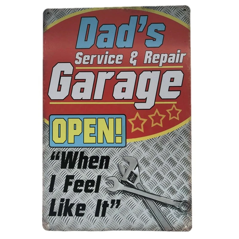 

Vintage Metal Tin Sign Dad Garage Wall Painting Art Poster Home Wall Decor