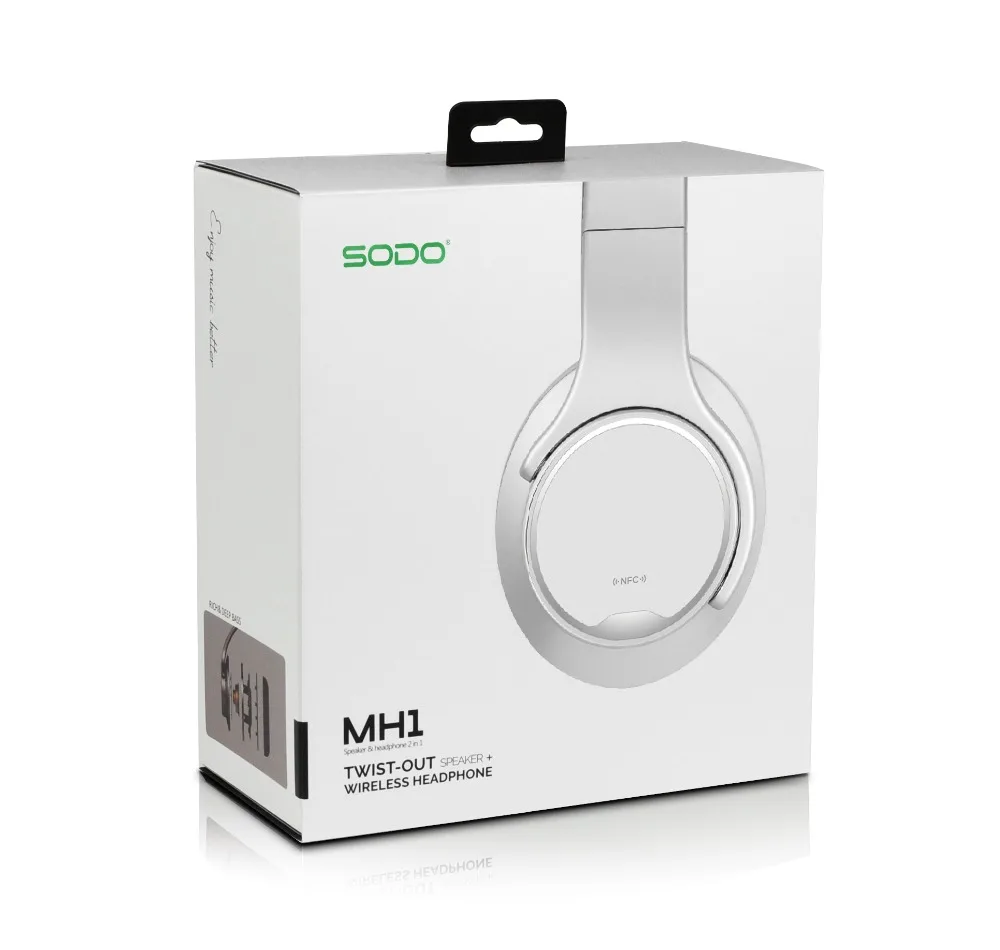 SODO NFC беспроводные bluetooth-наушники с поворотным динамиком беспроводные внешние наушники с микрофоном Складная bluetooth-гарнитура