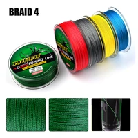 4 braided 100m strong fishing line yellow blue red gray green 5 color pe thread 0 4 10 braided thread green label