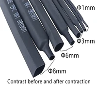 heat shrink tube black 21 0 8mm 1mm 1 5mm 2mm 2 5mm 3mm 3 5mm 4mm 5mm 6mm 8mm 10mm shrinkable tubing sleeving wrap wire kits