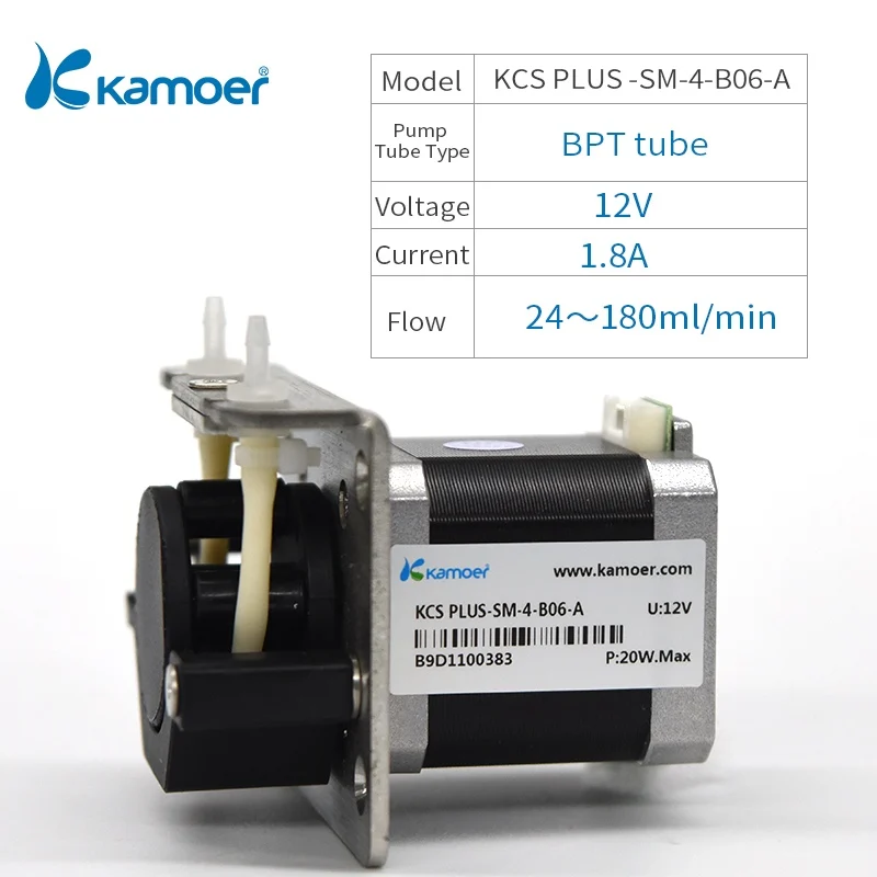 Kamoer KCS PLUS мини перистальтический насос с высокой точностью и шаговым двигателем(установка L платы - Напряжение: KCS PLUS -SM-4-B06-A