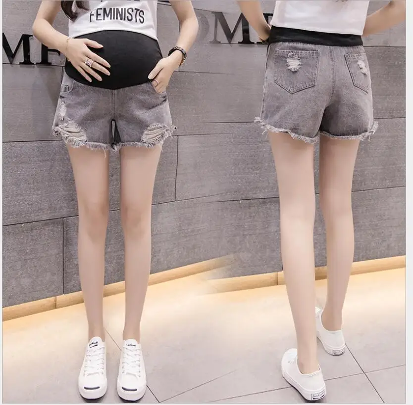Шорты короткие для беременных женщин Новинка лета 2019 джинсовые шорты Тонкие