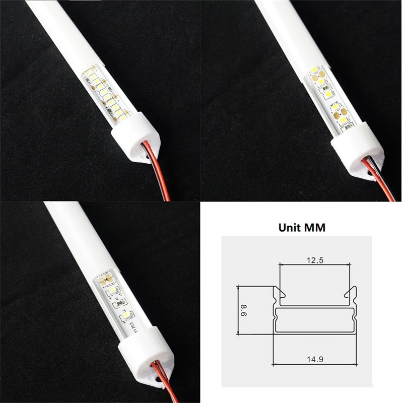5 шт./упаковка Жесткая светодиодная ленсветильник 12 в пост. Тока 20 дюймов 2835 60 120/240