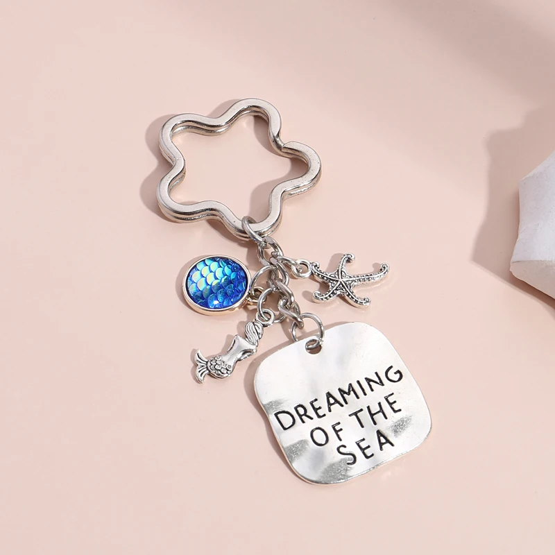 1 шт. романтическая морская Русалочка лошадь брелоки Брелоки для ключей Bule Fish Scale