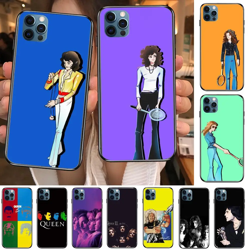 

Freddie Mercury Queen band Phone Cases For iphone 12 Pro Max case 11Pro Max 8PLUS 7PLUS 6S iphone XR X XS mini mobile cell fund