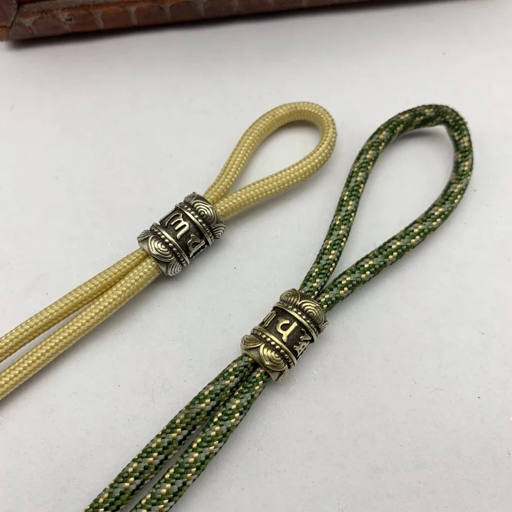 Санскрит разделительные бусины Паракорд бусы на шнурок латунные подвески EDC