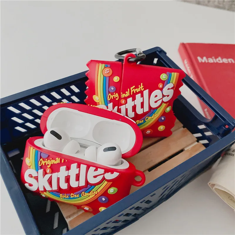 

For Airpods 1/2 Case,Skittles Candy Case For Airpods Case Soft Silicone Earphone Headphone Cover For Airpods PrO Case