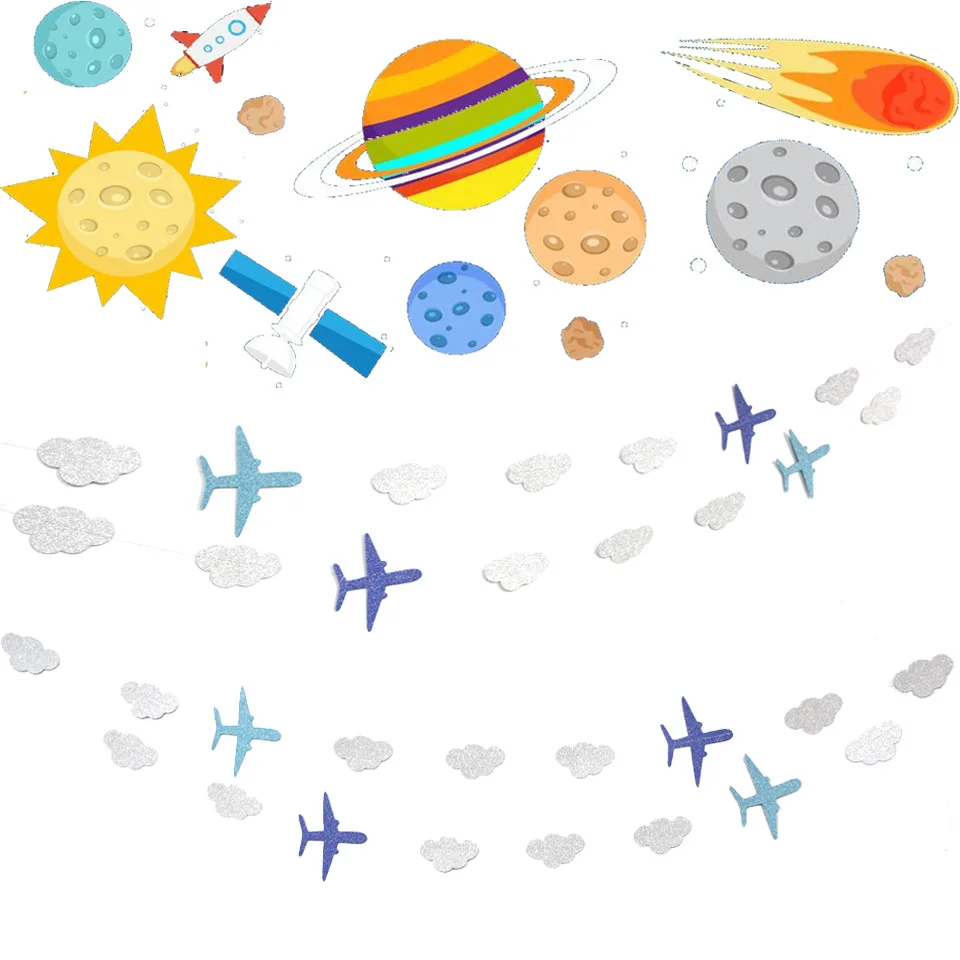 Креативное облако самолёт бумажный цветок подвесное украшение растяжки