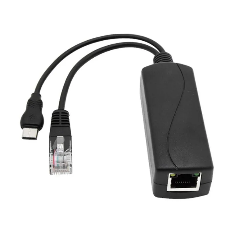 48V POE Splitter 5V USB Tpye-C Power Over Ethernet To Active RJ45 Female for Raspberry Pi | Безопасность и защита