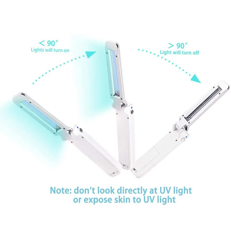 Портативный УФ дезинфицирующее средство для рук светильник ручной складной Офис