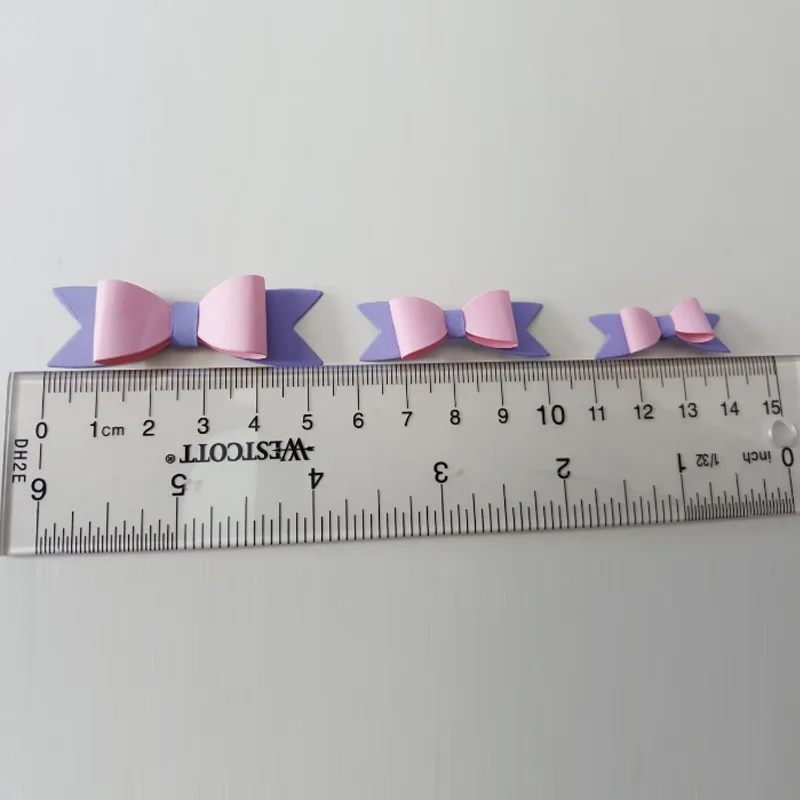 Металлические Вырубные штампы с 3 нежными бантиками маленькие средние и большие