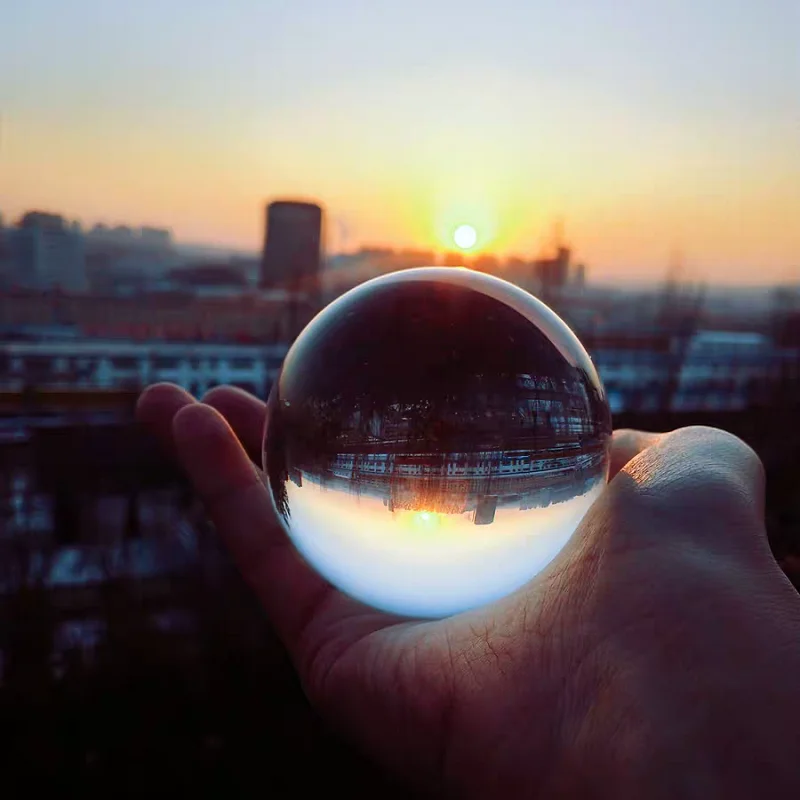 

Transparent Crystal Ball, 50mm Glass Sphere Crafts, Simple Home Desktop Wedding Decoration, Lucky Rainbow Photography Props