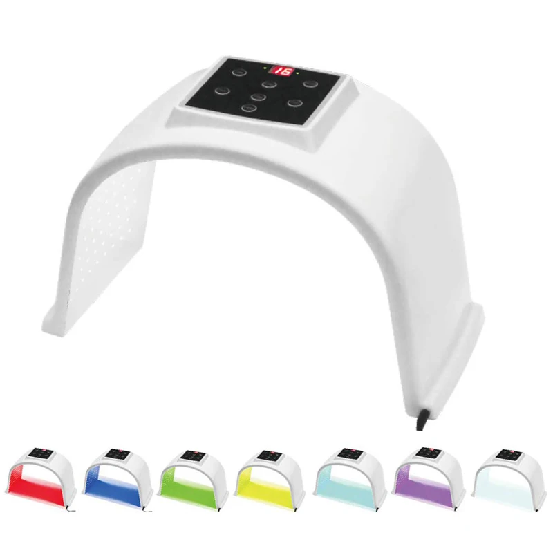 7 Colors LED Phototherapy Beauty Equipment Photodynamic Mask Instrument Spectrometer Skin Rejuvenation Device Care Electric | Красота и