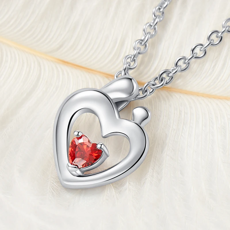 WAWFROK женское ожерелье 3 цвета сердце дизайн для женщин любовь мама красное