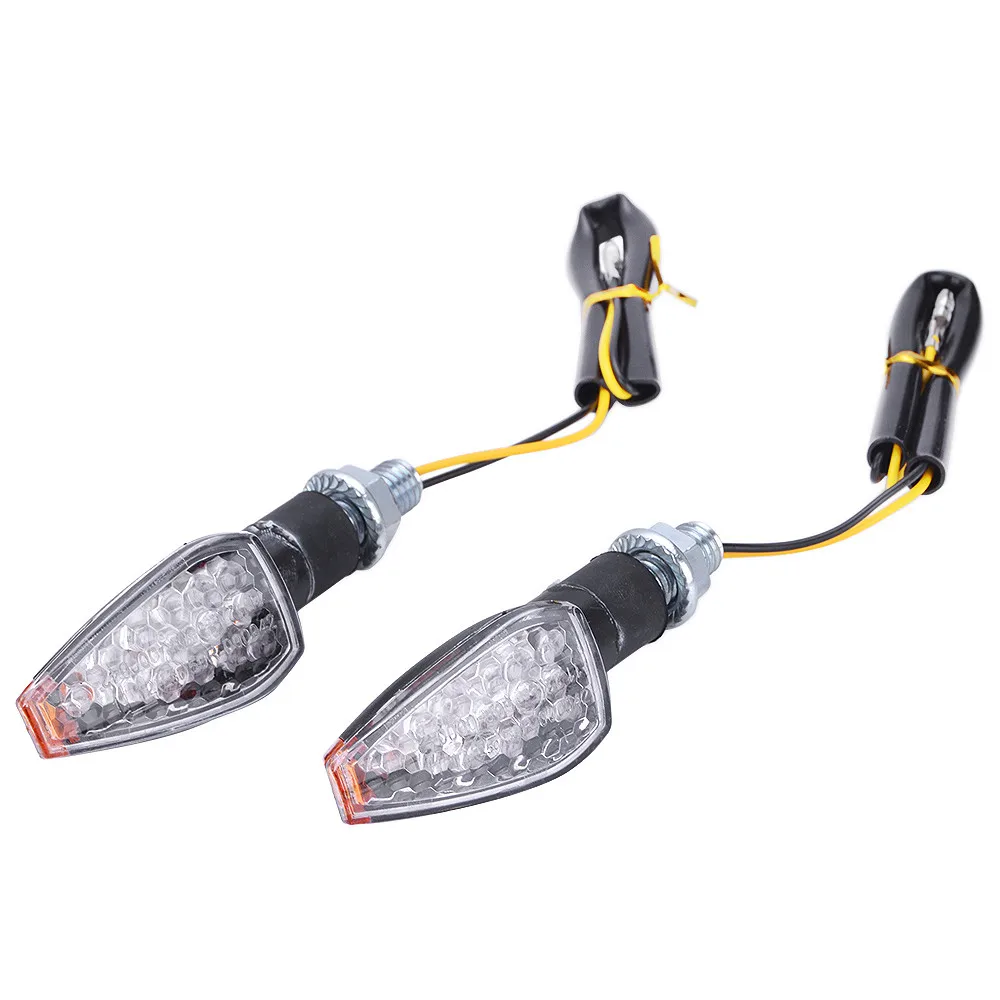 Black Clear BJMOTO 2 шт. 12 В 2 Вт Светодиодный светильник для мотоцикла с сигналом поворота мигалка боковая для Harley Honda Yamaha Kawasaki Suzuki Мотоциклы - Цвет: Black Clear