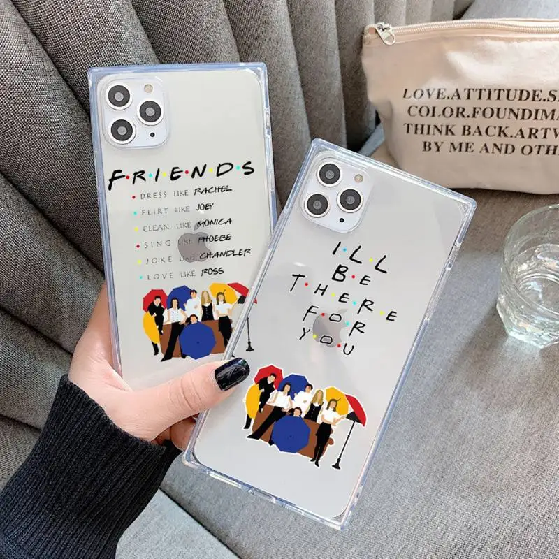 

Friends TV Show Phone Case Transparent for iPhone 7 8 11 12 s mini pro X XS XR MAX Plus cover Clear mobile bag