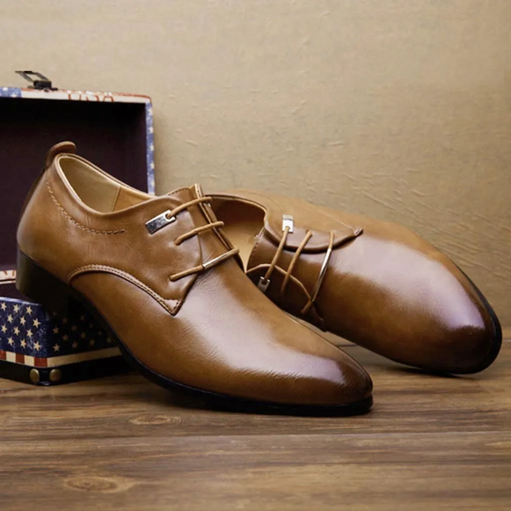 Мужские классические туфли JAYCOSIN коричневые черные кожаные туфли-оксфорды на