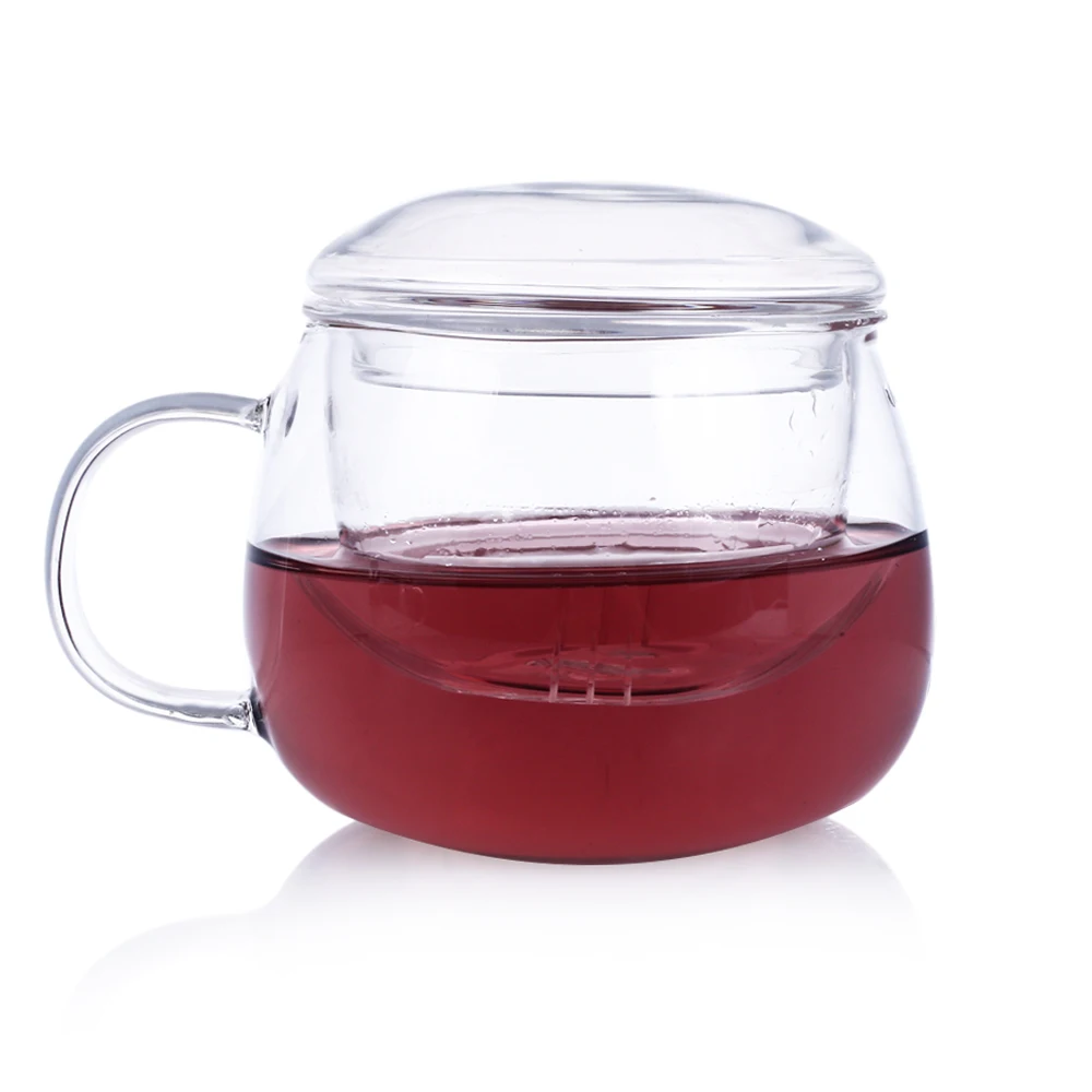 Стеклянные чайные чашки 350 мл, Кухонные деревянные чашки для чая, экономичные термостойкие кофейные напитки, фруктовый фильтр для сока для воды, дома