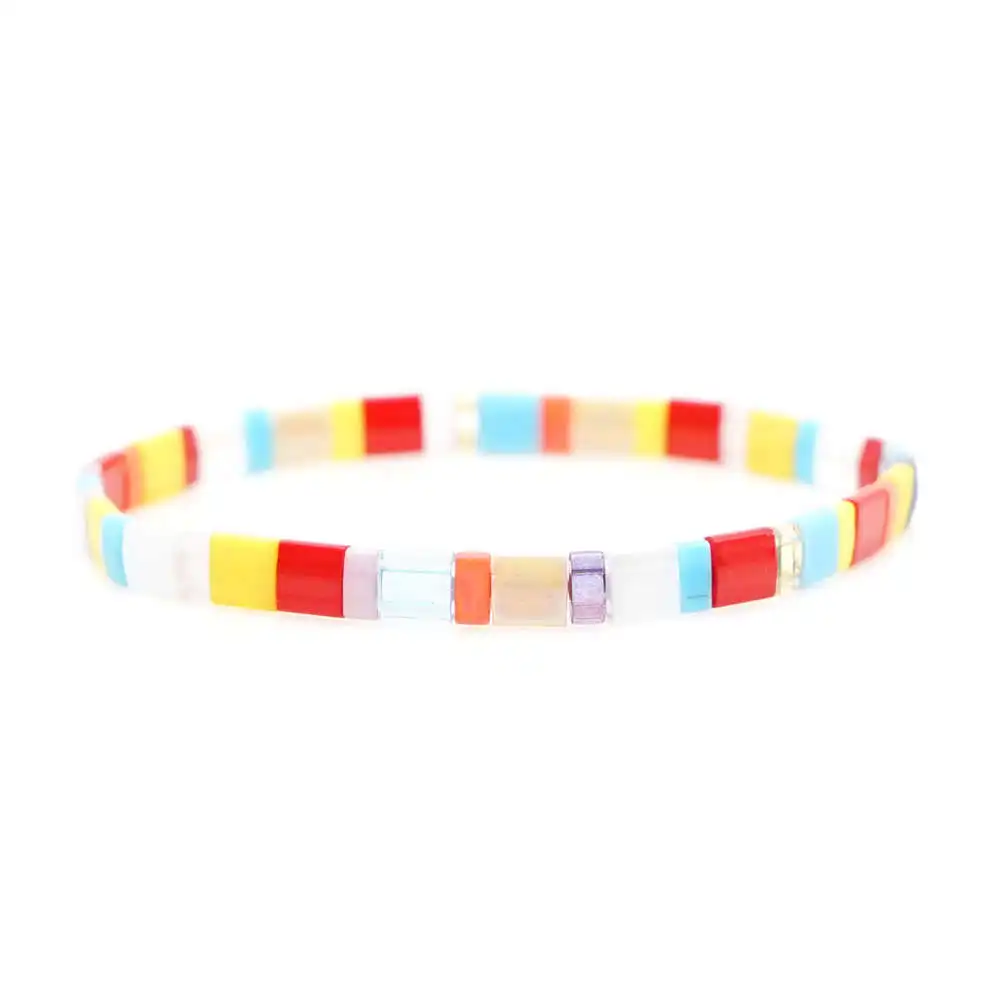 Go2boho MIYUKI браслет Радуга Тила бусины браслеты Pulseira Mujer женские ювелирные изделия Красочные богемные летние пляжные ручной работы