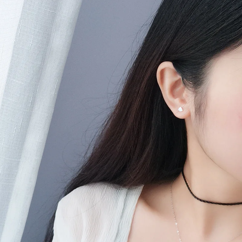 925 Sterling Silver Drawing Cloud Stud Earring Simple Temperament Korea Style Weather Earrings for Women Fashion Jewelry | Украшения и