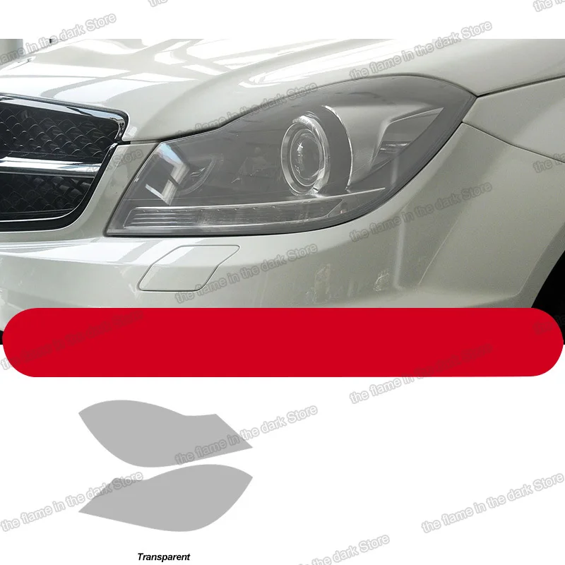 car headlight anti-scratch protective film for mercedes benz c class 2011 2012 2013 2014 accessory sticker auto styling w204 | Автомобили