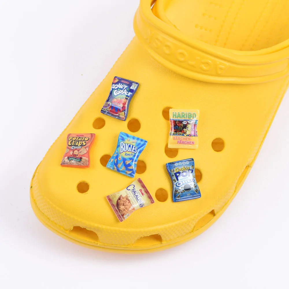 Лидер продаж 1 шт. подвески для обуви Croc мультяшное украшение из смолы конфеты