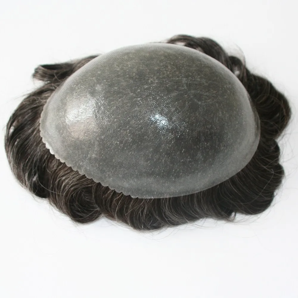 Новая система волос с мужскими кусками толстая основа для кожи парик зубчатыми