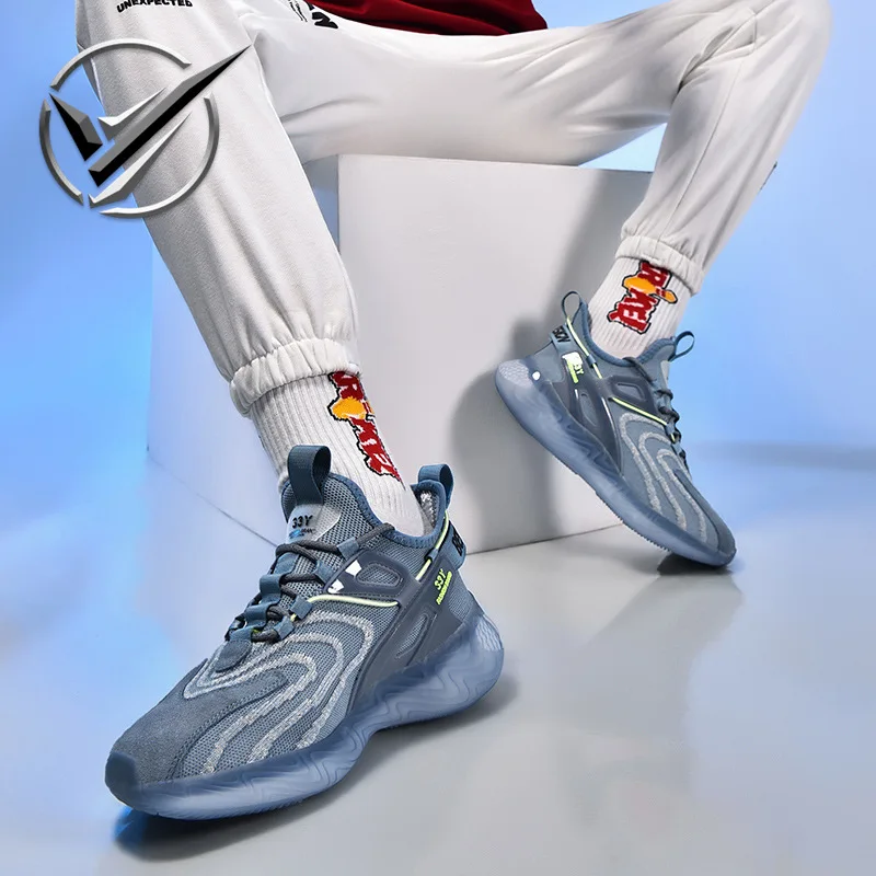 

Новинка, Мужская обувь для осени, молодежная дышащая Спортивная обувь для бега с изображением попкорна и звезд, мужские модные кроссовки дл...