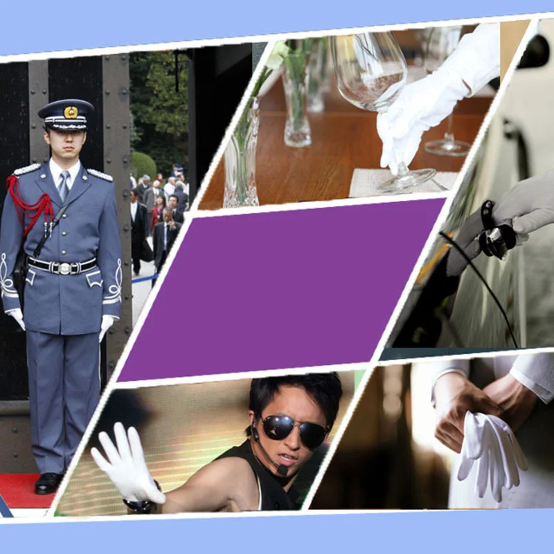 Белые Этикетные перчатки необходимые для водителя защиты рук предотвращения