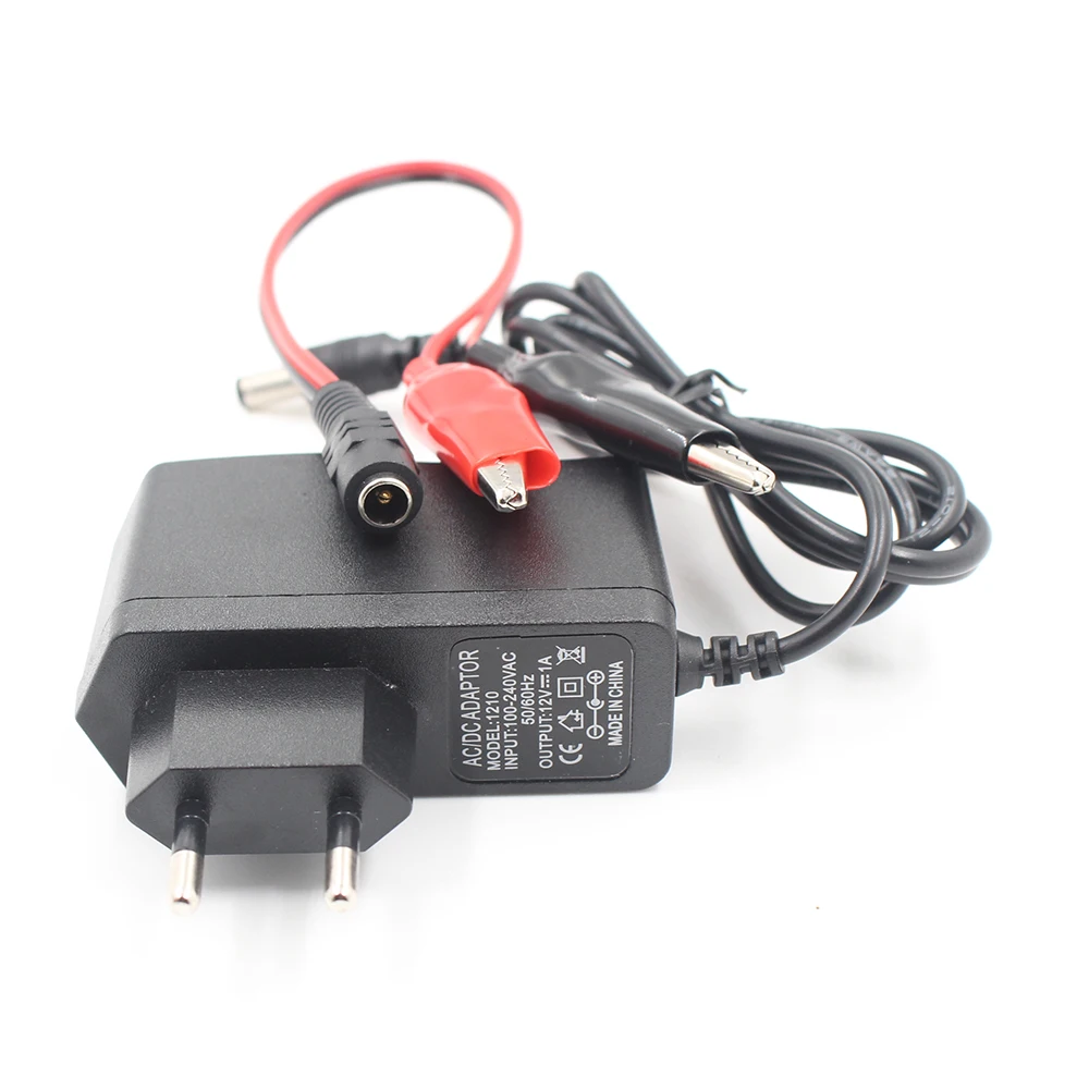 

12V 1A 14.6V1A Lead Acid Dry Battery Charger for Car Motorcycle 12 Volt Electric Toy Tool Motor Power Charging Adapter with Clip