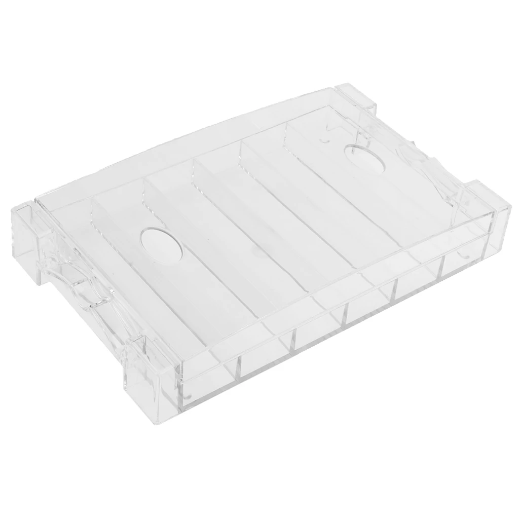 

Clear Acrylic Poker Chips Tray Rack Organizer Holder Storage 6 Row 300 Chips