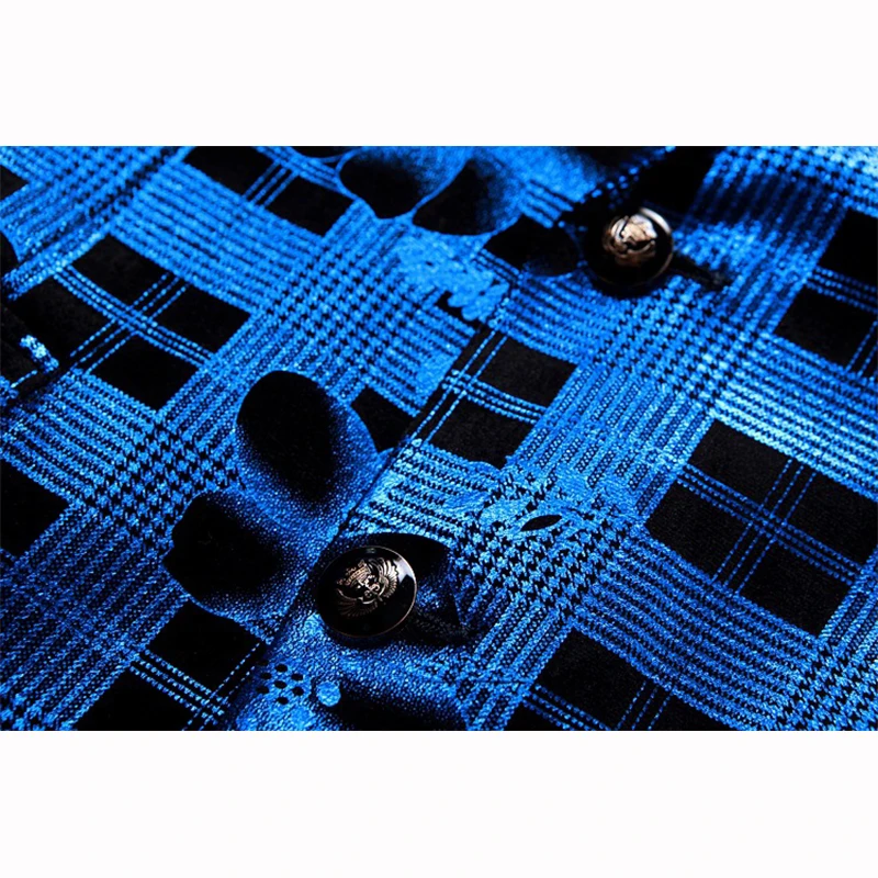 Shenrun цветочный принт мужской синий Блейзер приталенный для свадьбы жениха