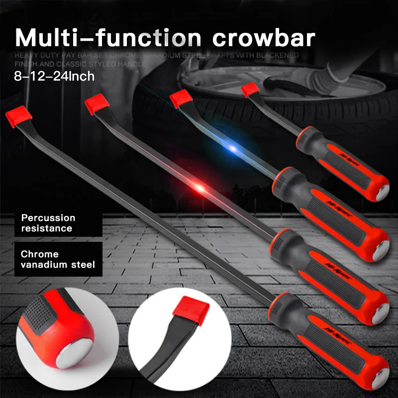 

Multifunctional High-Quality Chromium Vanadium Alloy Crowbar Car Tires Tire Picking Tool Through The Heart Handle Crowbar Househ