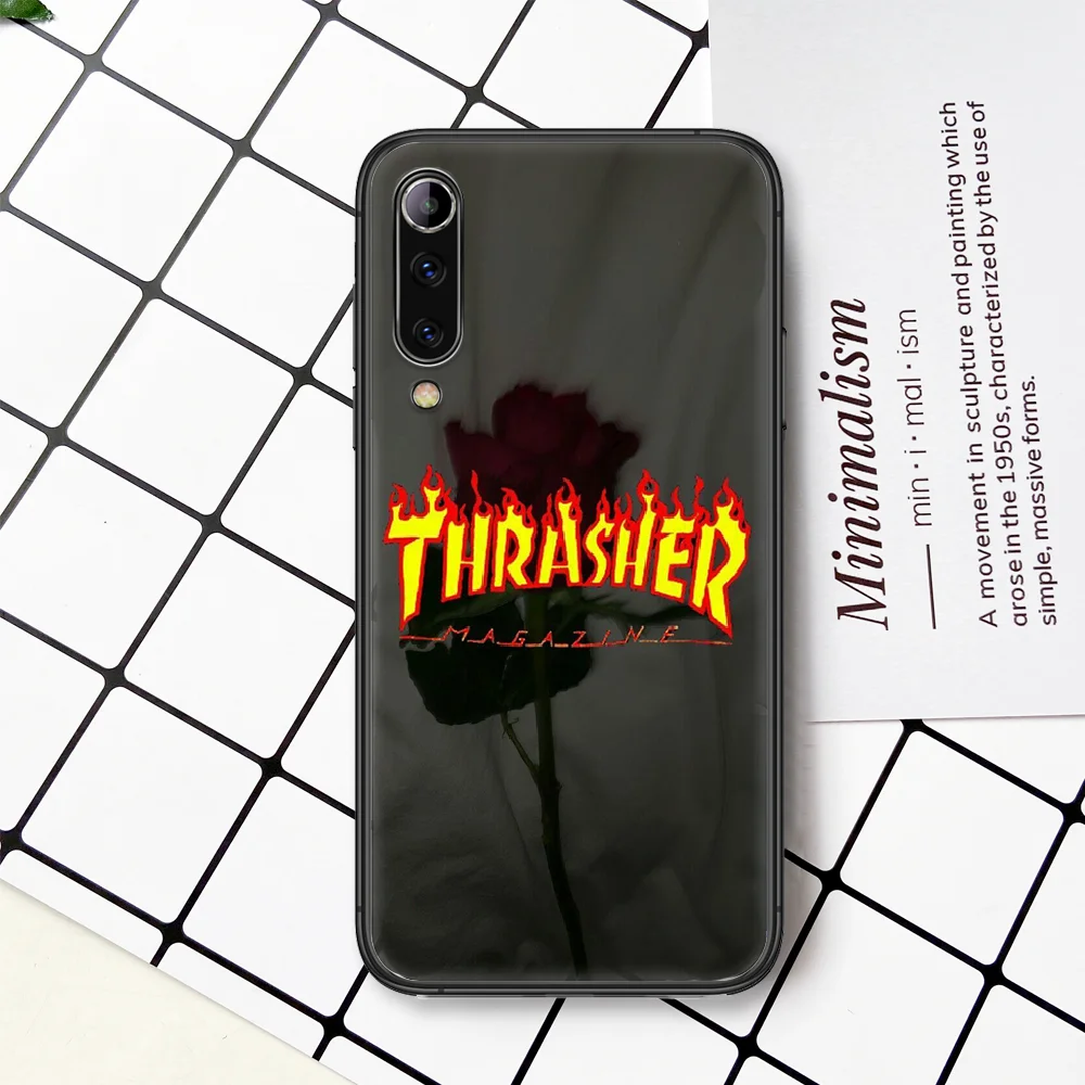 

Fashion Brand T-THRASHERS Phone Case Cover For Xiaomi Redmi Note K 4 5 6 7 8 9 10 20 30 3 A X Pro Ultra black Cover Luxury Coque