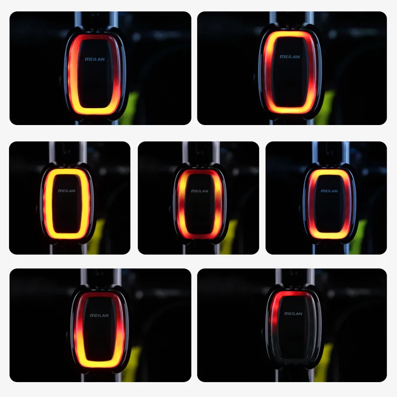 

Smart Bicycle Rear Light Sensor Brake Lights USB Rechargeable Cycling Taillight Night Riding Safety Warning Flashlight 6 Modes