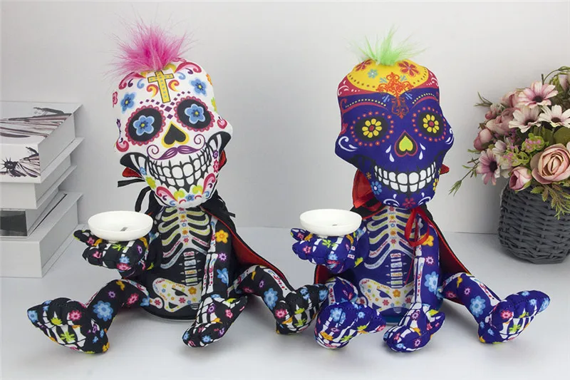 Хэллоуин плюшевые игрушки с контролем денег призрак Скелетон кости черепа