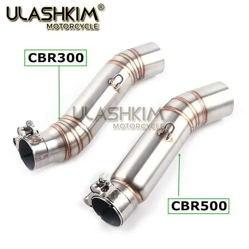 Бесплатная доставка средняя выхлопная труба мотоцикла для HONDA CBR400 CBR500R 2013-2015 CB400