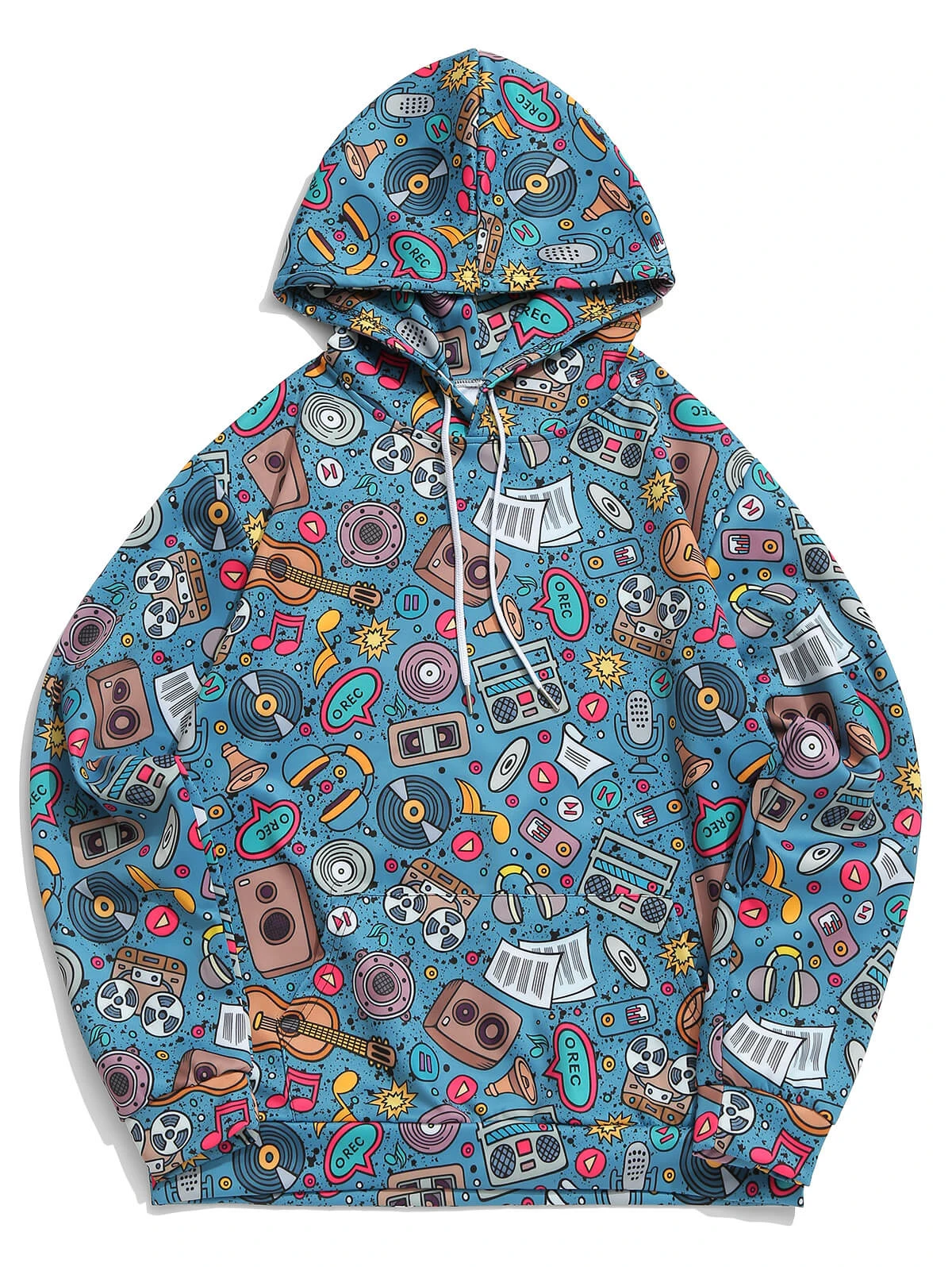 Мужская толстовка с принтом zapful Повседневная Толстовка длинными рукавами и