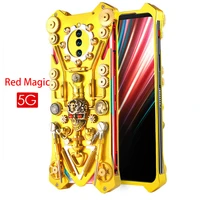 for zte nubia red magic 5g phone case red magic 5g gothic full metal mechanical gear armor case for red magic 5g coque