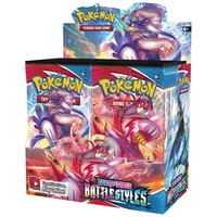 new 360pcs pokemon cards tcg sword shield battle styles booster box 36bag sealed trading card game collectible toys