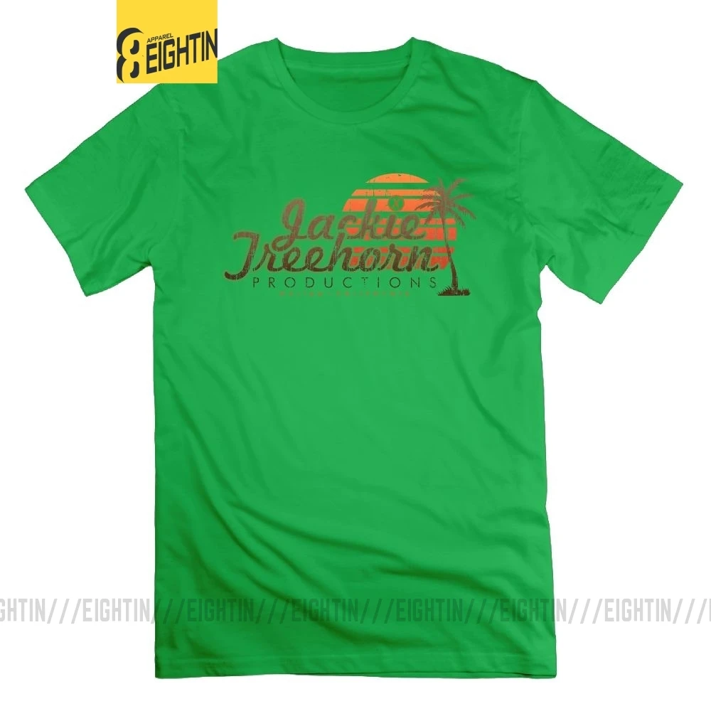 Jackie Treehorn products Футболка Большой Lebowski хлопок короткий рукав 6XL футболки Круглый вырез для мужчин большой размер футболки - Цвет: Зеленый