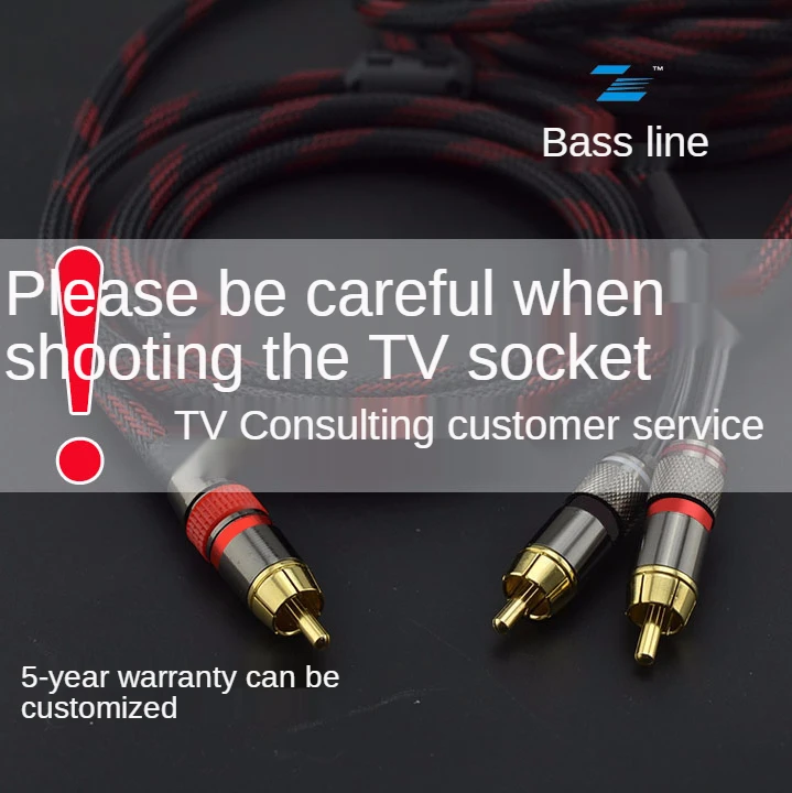Кабель-адаптер HIFI 0 5 м 1 2 3 RCA Y сабвуфер Y-образный кабель 1x Cinch на 2x аудио rca