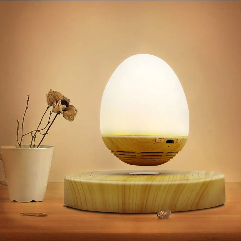 

Multi-functional Egg Shape USB Charging LED Night Light Innovative Magnetic Levitation Wireless Speaker