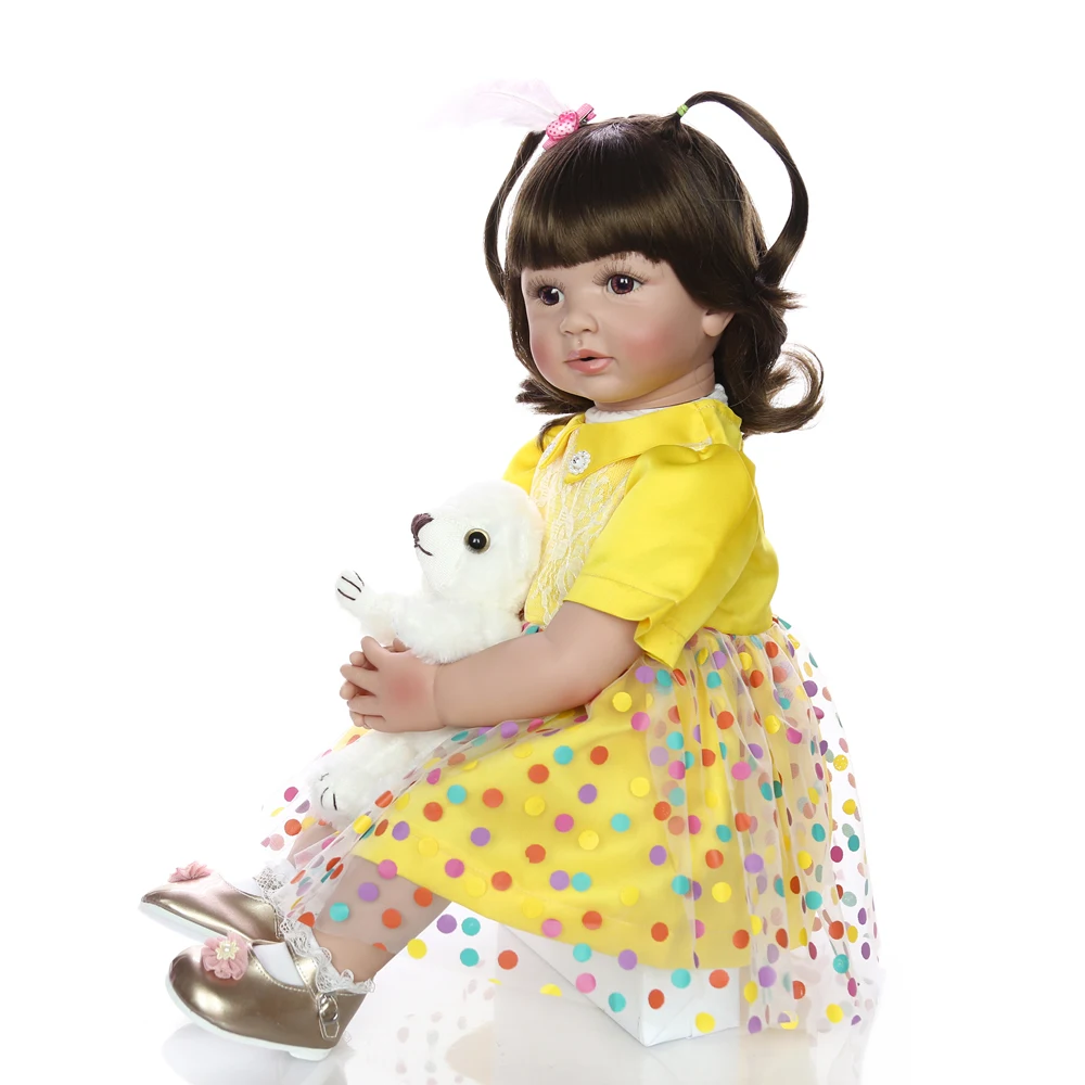 Кукла-младенец кукадол Реборн 60 см из мягкой ткани виниловые конечности 100%
