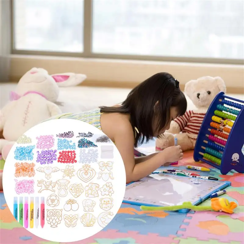 

Kids Children Creative Glue Painting Coloring Set DIY Handmade Toys Kit