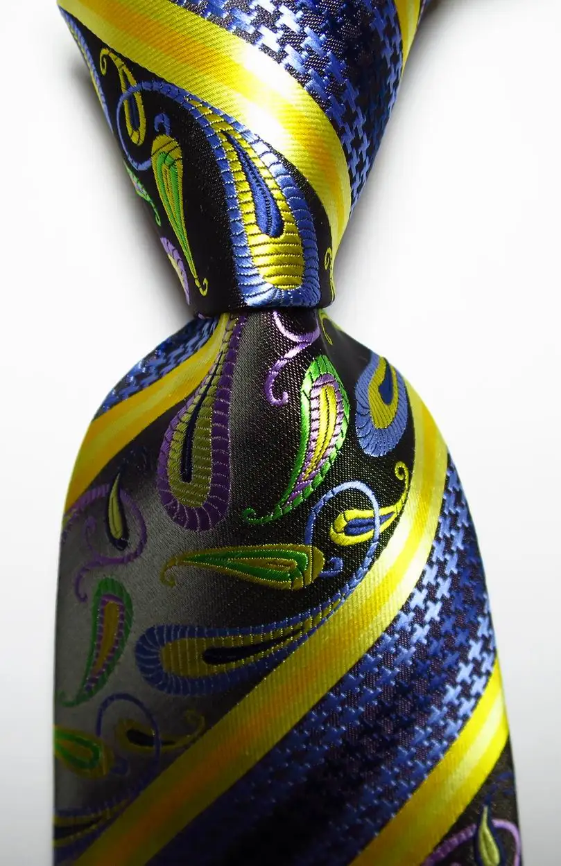 Новая Мода Пейсли галстук мужской 9 см набор шелковых галстуков красный золотой