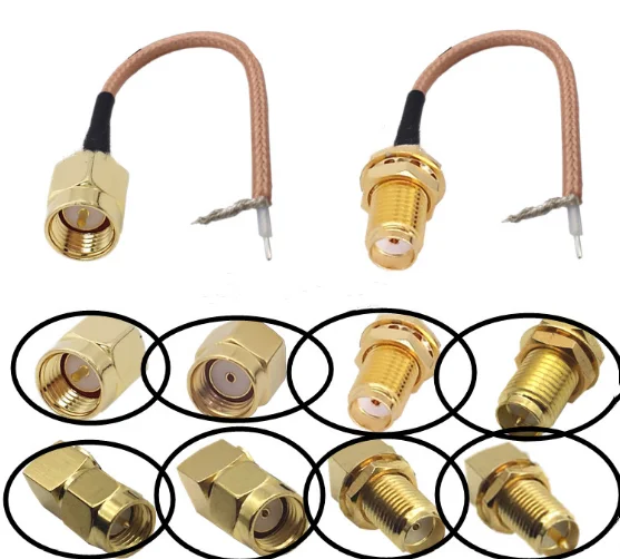 

RG316 Jumper cable Single End SMA Female to PCB Solder Pigtail for Wifi router GPS GPRS Low Loss Jack Plug Wire Connectors