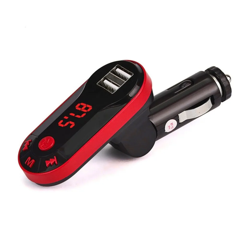Горячая FM передатчик MP3 плеер Handsfree автомобильный комплект USB TF SD удаленный двойной USB порт подавление шума